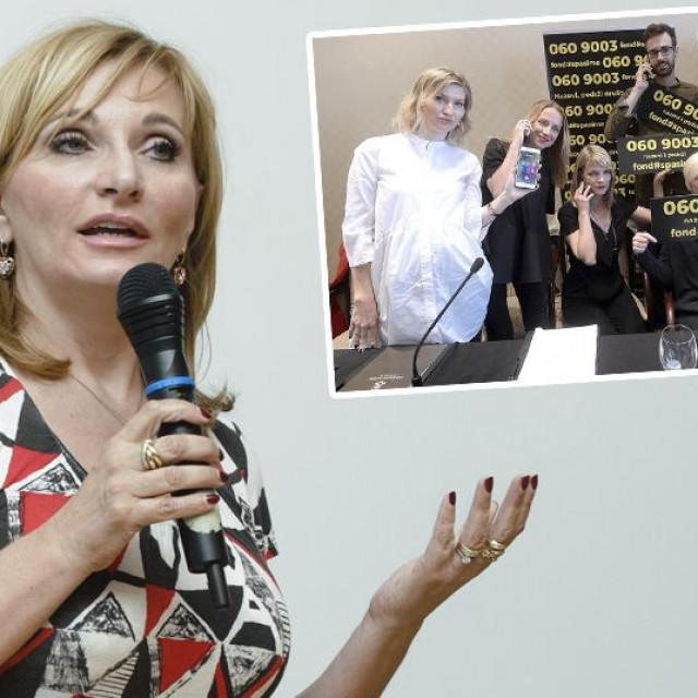 Gordana Buljan Flander; u pravokutniku: Inicijativa #SpasiMe