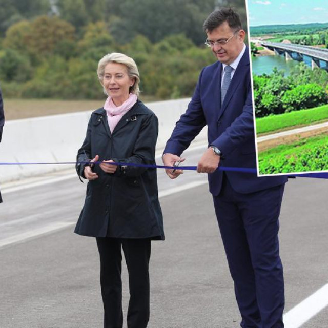 Andrej Plenković, Ursula von der Leyen, Zoran Tegleti i most Svilaj






 