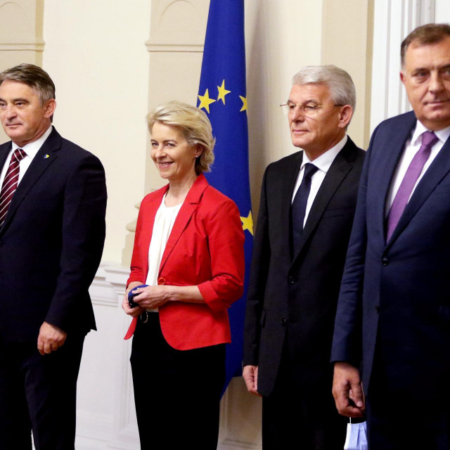 Željko Komšić, Ursula von der Leyen, Šefik Džaferović, Milorad Dodik
 