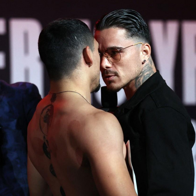 Teofimo Lopez and George Kambosos Jr.
