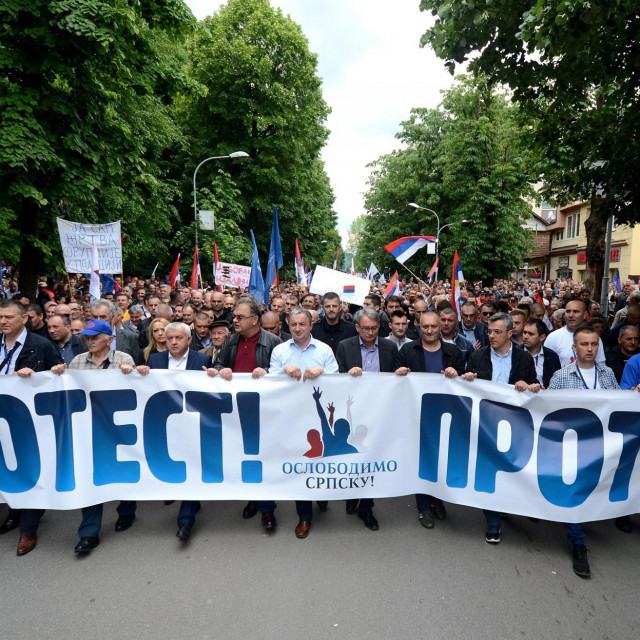 Arhivska fotografija, prosvjed u Banjoj Luci