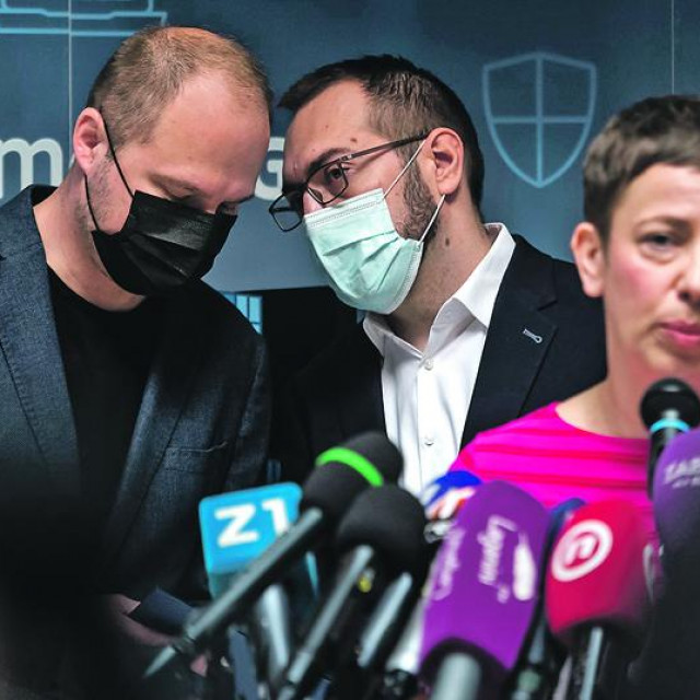 Tomislav Tomašević i suradnici Danijela Dolenec i Luka Korlaet