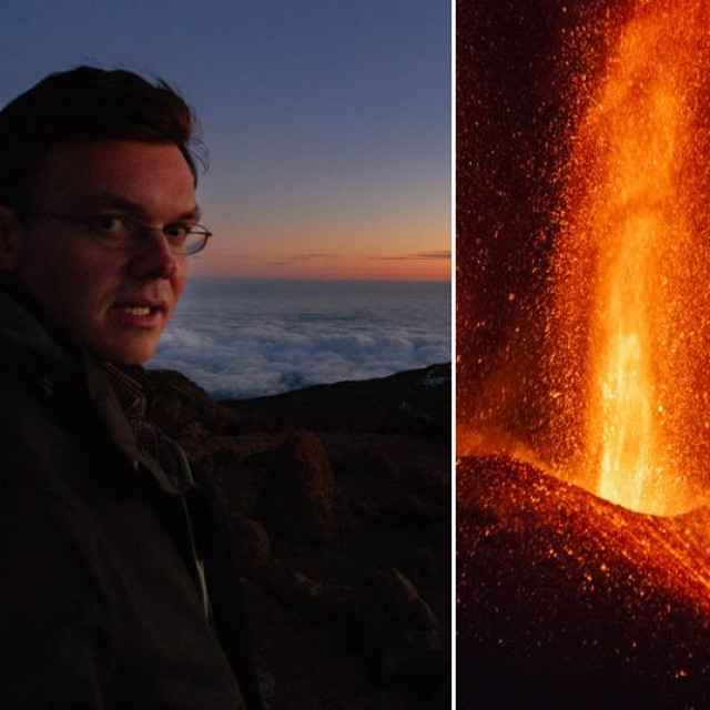 Stefan Cikota i vulkan Cumbre Vieja