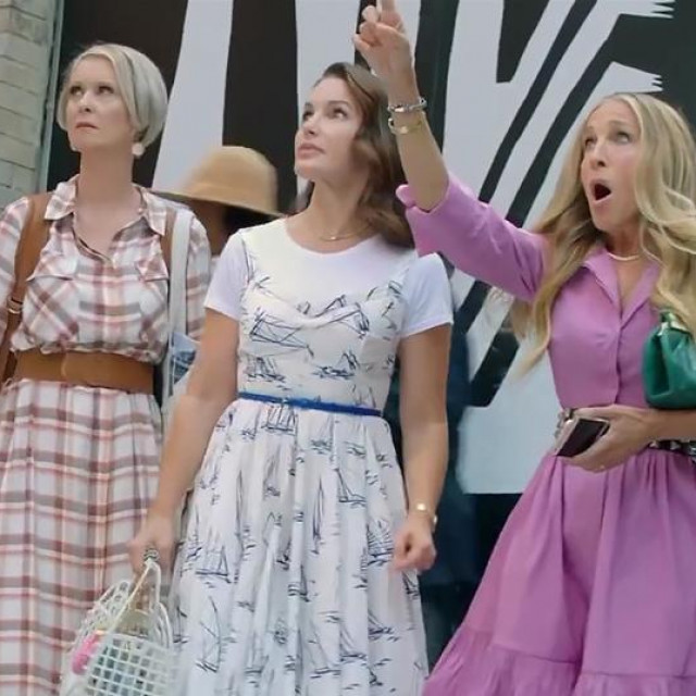 Cynthia Nixon, Kristin Davis i Sarah Jessica Parker na snimanju mini serije ”And Just Like That...”