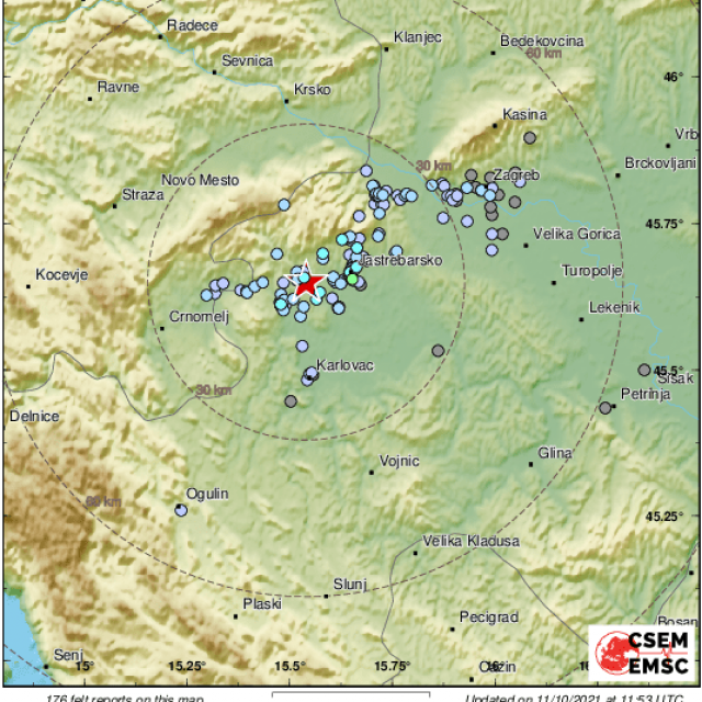 Potres u okolici Krašića