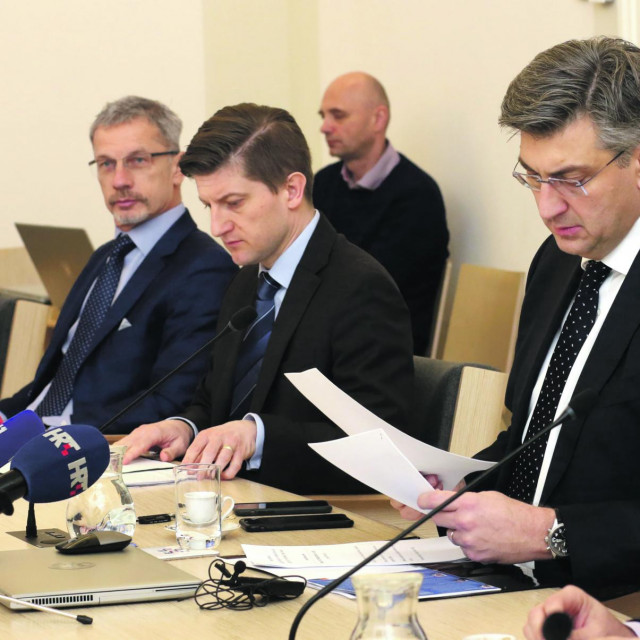 Boris Vujčić, Zdravko Marić i Andrej Plenković