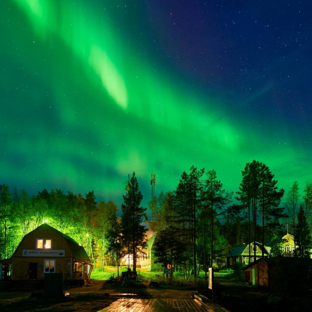 Aurora borealis na Arktiku