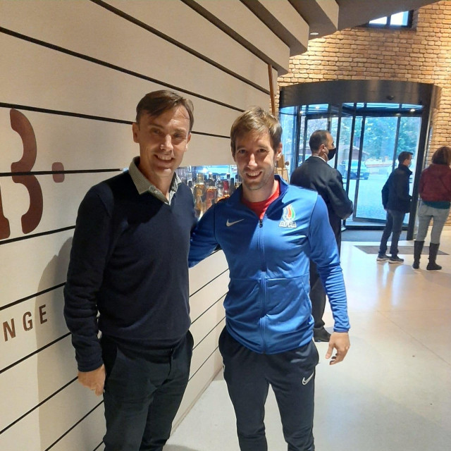 Dario Šimić i Filip Ozobić u hotelu Radisson