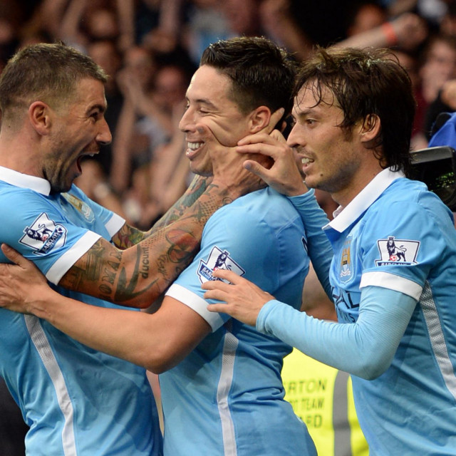Aleksandar Kolarov, Samir Nasri i David Silva