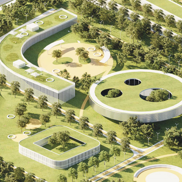 Zelene linije i puno svjetla: Plan novog centra predviđa uvođenje pojedinih multi-funkcionalnih ”otoka”, gradskih insula koje se redovito naslanjaju na zelene linije. Svi objekti koji se grade ili prenamjenjuju trebali bi imali inserte visokog zelenila i mnogo prirodnog svjetla