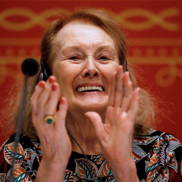 French writer Annie Ernaux, awarded with the 2019 Formentor Prix, speaks during the Guadalajara International Book Fair, in Guadalajara, Mexico, on December 4, 2019.,Image: 486417019, License: Rights-managed, Restrictions:, Model Release: no, Credit line: Ulises Ruiz/AFP/Profimedia