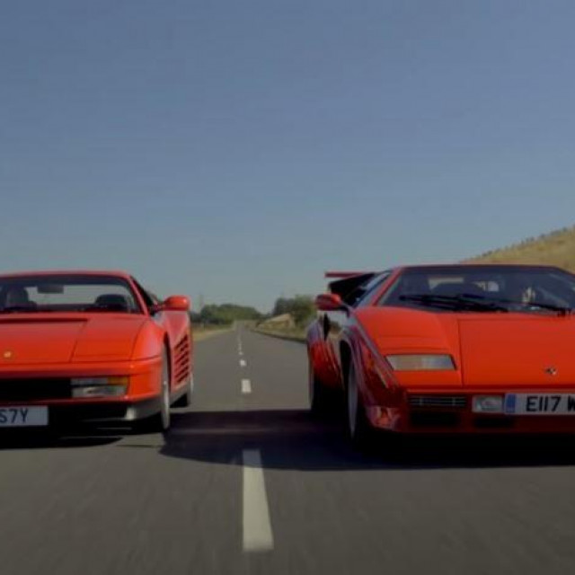 1988 Ferrari Testarossa i 1986 Lamborghini Countach LP 5000QV