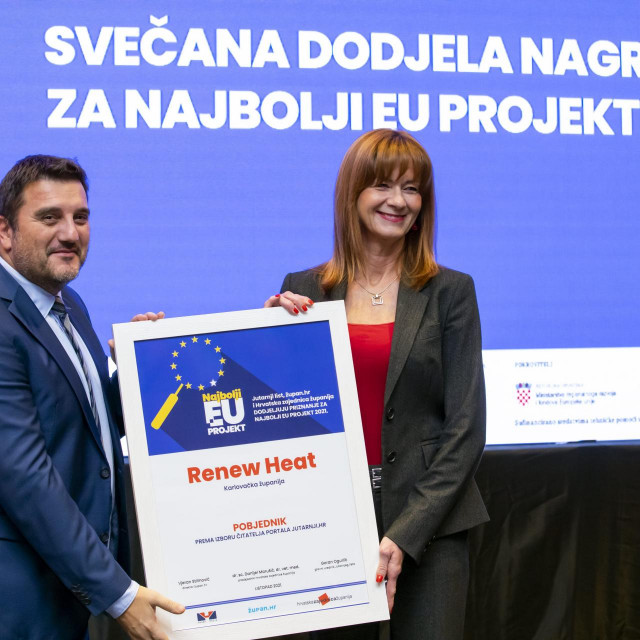 Goran Ogurlić i predstavnica projekta Renew Heat, Karlovačke županije
