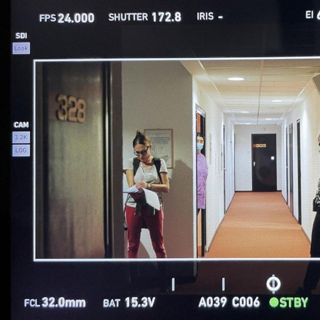 Redatelijca Jasna Nanut s Ivom Jerković na setu