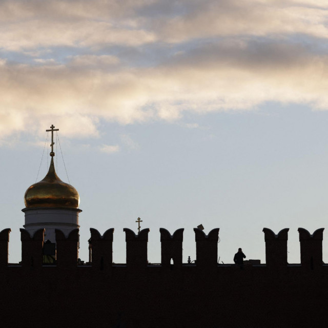 Jedan od oštećenih merlona na zidinama Kremlja