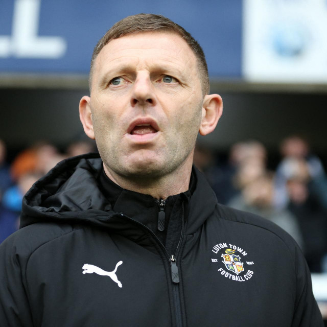 Graeme Jones manager of Luton Town during the Sky Bet Championship match between Millwall and Luton Town at The Den, London on Wednesday 1st January 2020. (Photo by Jacques Feeney/MI News/NurPhoto) (Photo by MI News/NurPhoto/NurPhoto via AFP)