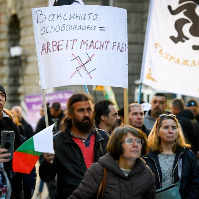 Prosvjedi protiv cjepljenja u Sofiji.