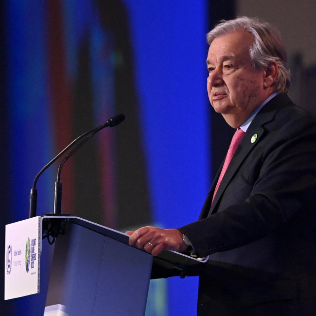 Antonio Guterres na summitu COP26