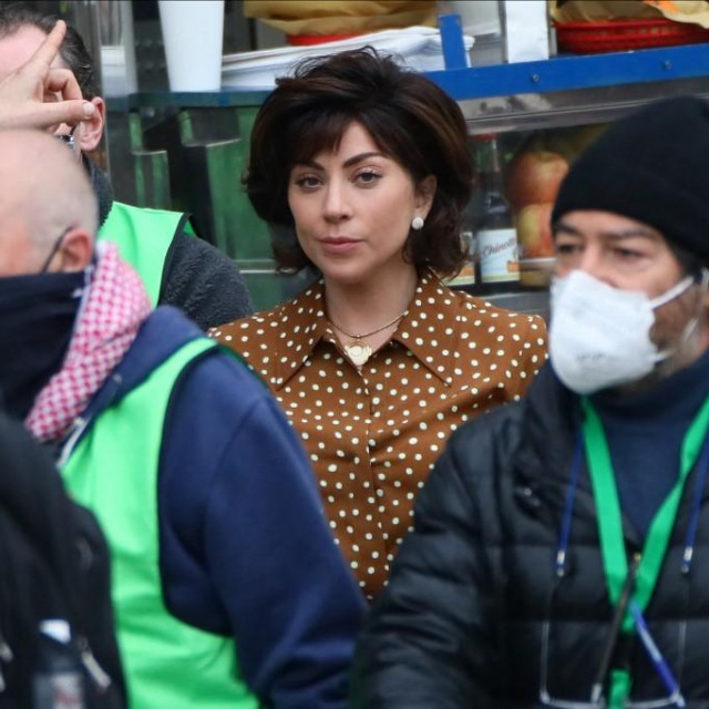 Lady Gaga na setu filma 'House Of Gucci'
