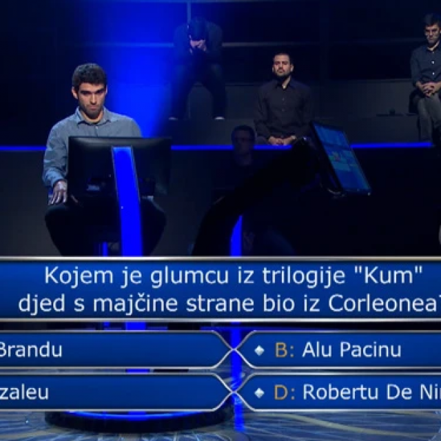 Fabijan Čorak u kvizu ”Tko želi biti milijunaš”
