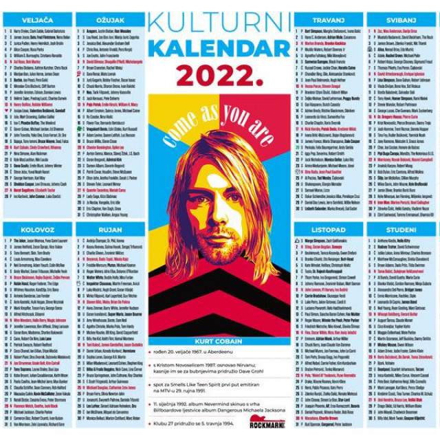 Kulturni kalendar, Rockmark
