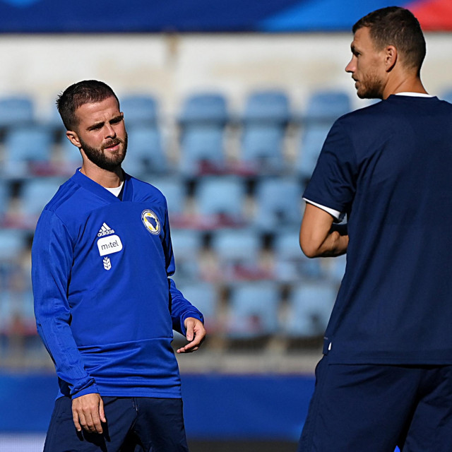Miralem Pjanić i Edin Džeko