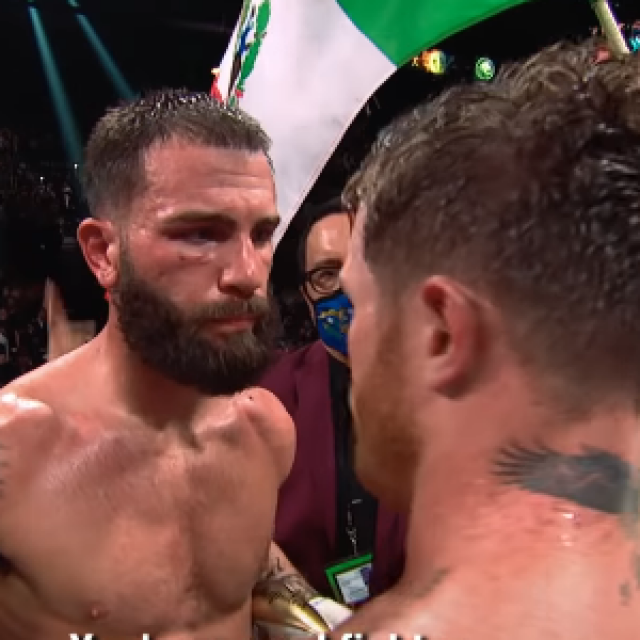 Caleb Plant i Canelo Alvarez

