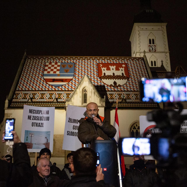 Prosvjed na Markovom trgu
