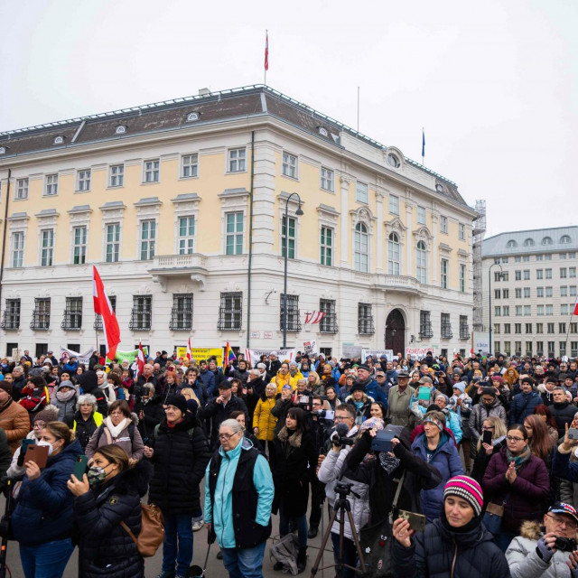 Prosvjed u Beču protiv restrikcija
