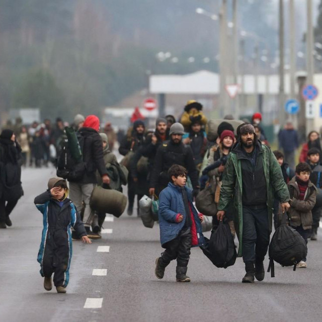 Migranti na poljskoj granici.
