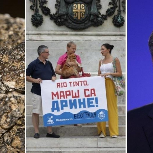 Prosvjedi protiv kompanije Rio Tinto u Beogradu, Aleksandar Vučič (desno)