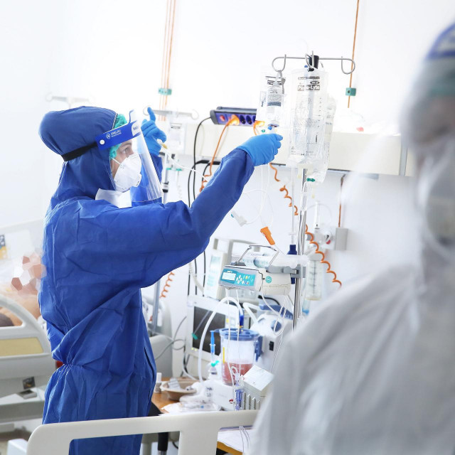 Covid odjel na infektologiji bolnice, ilustracija
