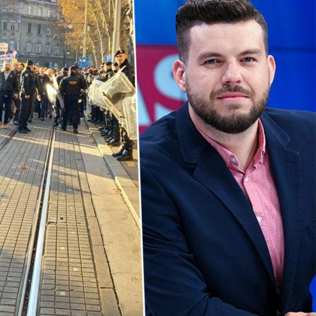 Prosvjed u Zagrebu osiguravale su jake policijske snage; Goran Latković

