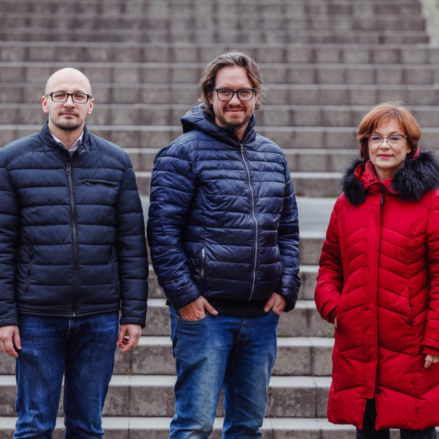 Autori nove emisije Jezik i govor Marica Čilaš Mikulić, Boris Orešić i Igor Marko Gligorić
