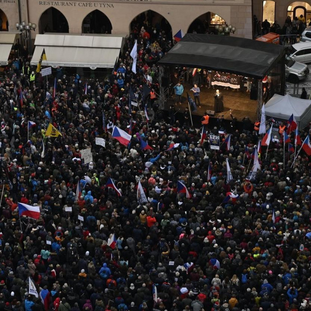 Protest protiv covid mjera u Češkoj

