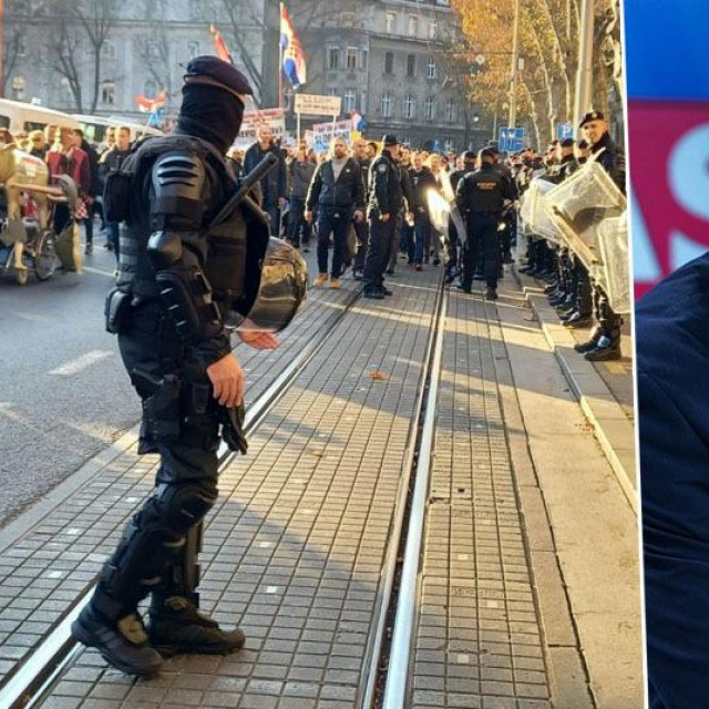 Prosvjed u Zagrebu osiguravale su jake policijske snage, Goran Latković
