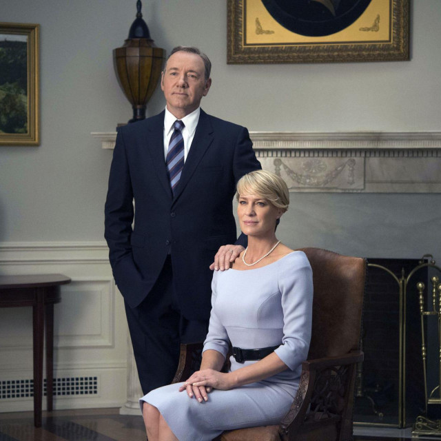 Kevin Spacey kao Frank Underwood i Robin Wright kao Claire Underwood u seriji 'House of cards'
