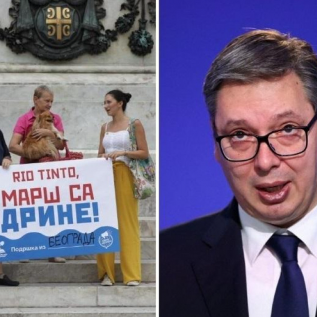 Prosvjedi protiv kompanije Rio Tinto u Beogradu, Aleksandar Vučić

