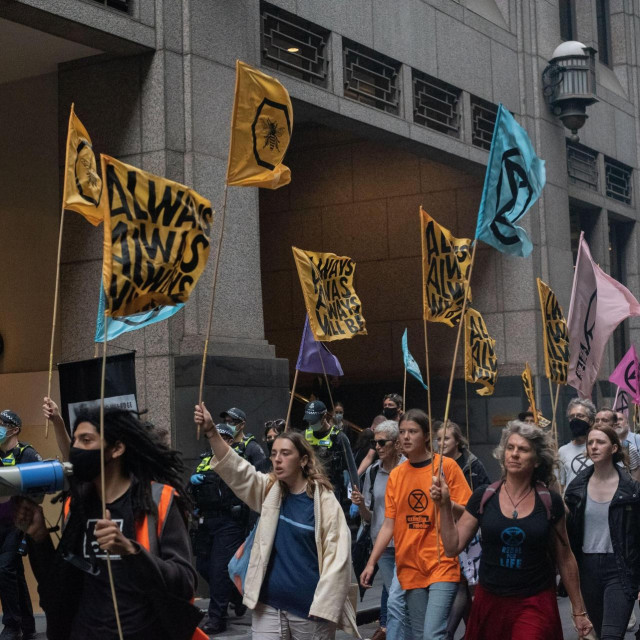 Australski klimatski aktivisti u Melbourneu
