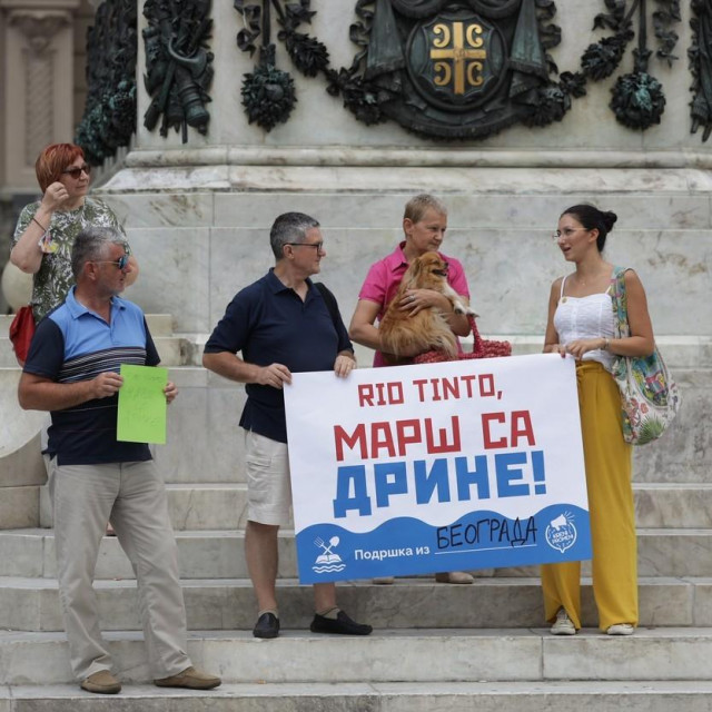 Prosvjedi protiv kompanije Rio Tinto u Beogradu
