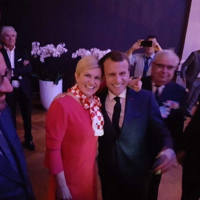 Kolinda Grabar-Kitarović s Emmanuelom Macronom

