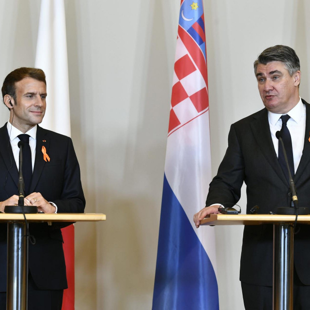Emmanuel Macron i Zoran Milanović
