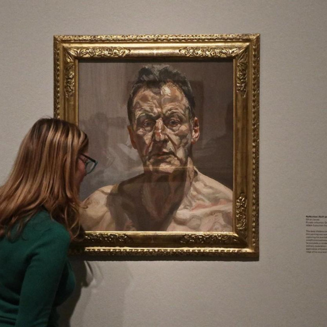 Jedan od poznatijih Freudovih autoporteta na izložbi
