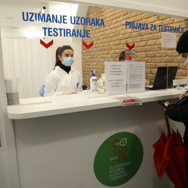Centar za testiranje na covid-19 u Praškoj 10 u Zagrebu
