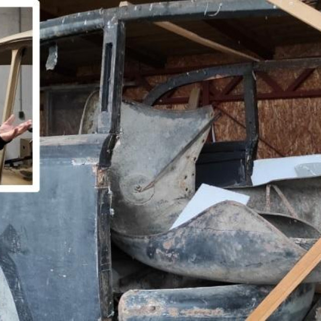 Zvonko Šavorić i drveni auto
