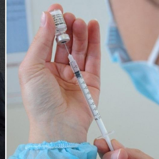 Izvršni direktor Pfizera Albert Bourla i Pfizerovo cjepivo protiv koronavirusa
