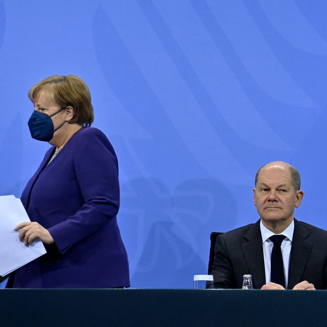 Angela Merkel i Olaf Scholz
