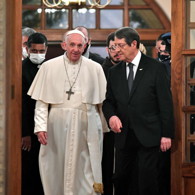 Papa Franjo i Nicos Anastasiades
