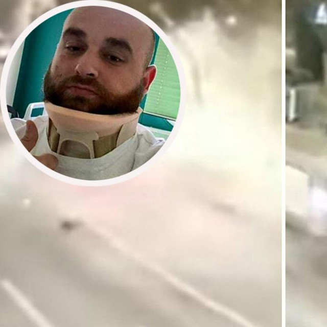 Kristijan Perić (u krugu), snimka nesreće u Branimirovoj ulici u Zagrebu
