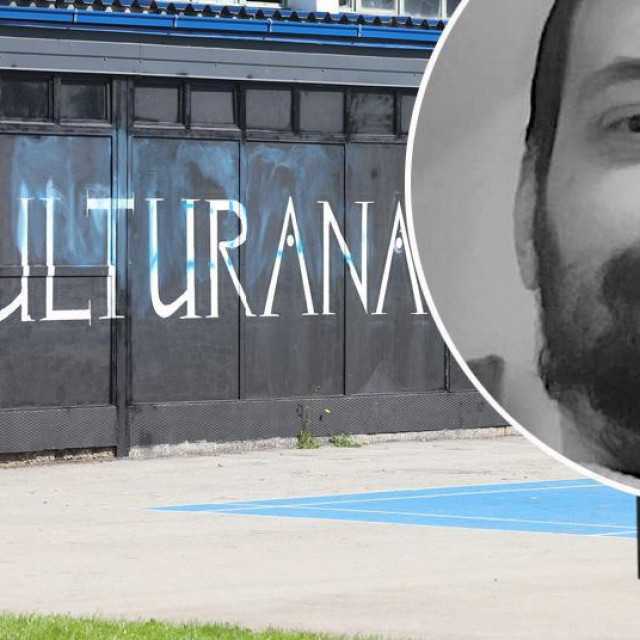Kulturana, mjesto ispred kojeg je ubijen profesor Nino Čengić (u krugu)
